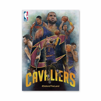 Equipo de los Cavaliers de Cleveland Póster