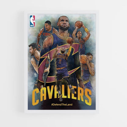 Equipo de los Cavaliers de Cleveland Póster