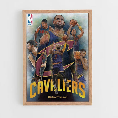 Equipo de los Cavaliers de Cleveland Póster