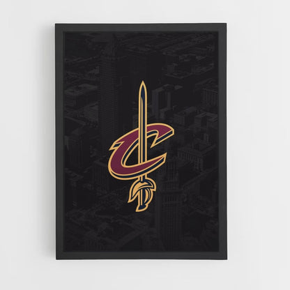 Espada de los Cavaliers de Cleveland Póster