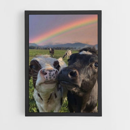 Vaca arcoiris Póster