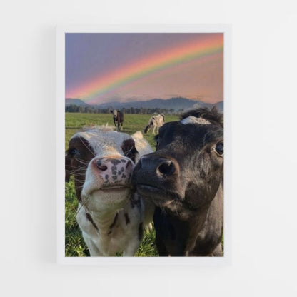 Vaca arcoiris Póster