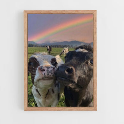 Vaca arcoiris Póster