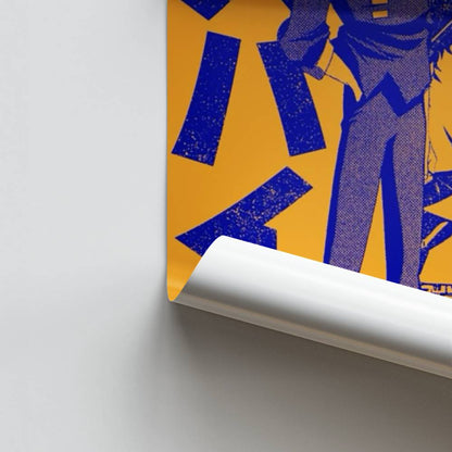Póster Cowboy Bebop Naranja y Azul
