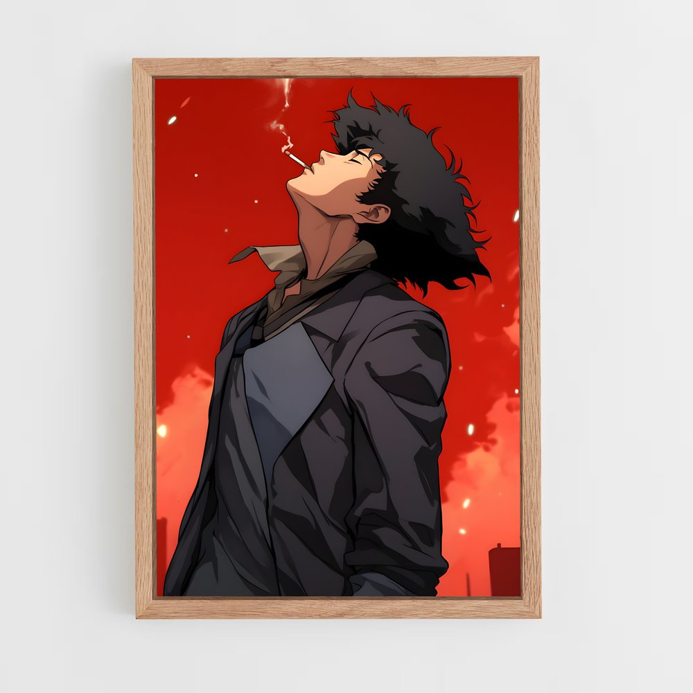 cowboy-bebop-4 cadre Bois clair