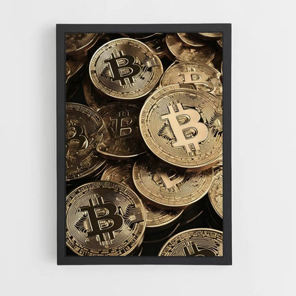 Póster Monedas Bitcoin