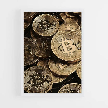 Póster Monedas Bitcoin