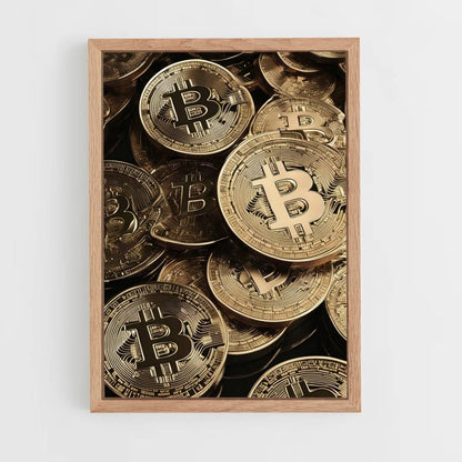 Póster Monedas Bitcoin