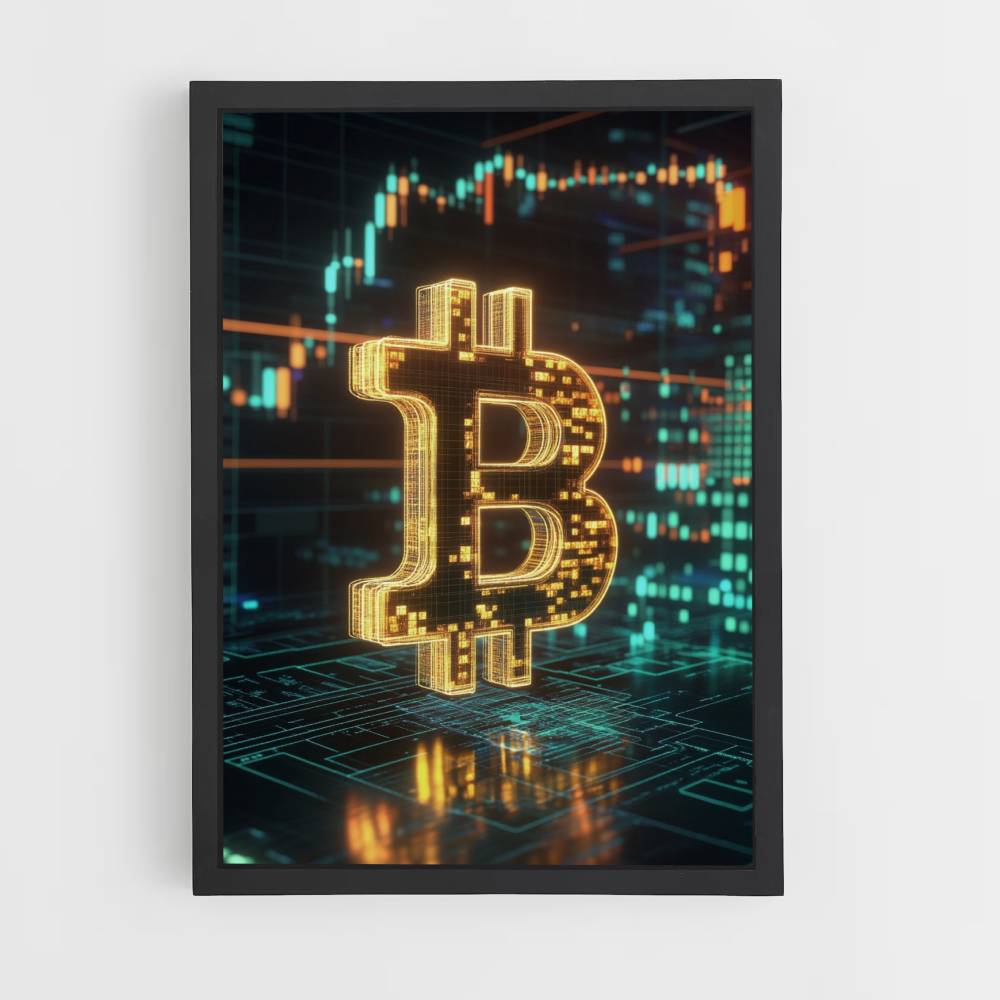 Póster Comercio de Bitcoin