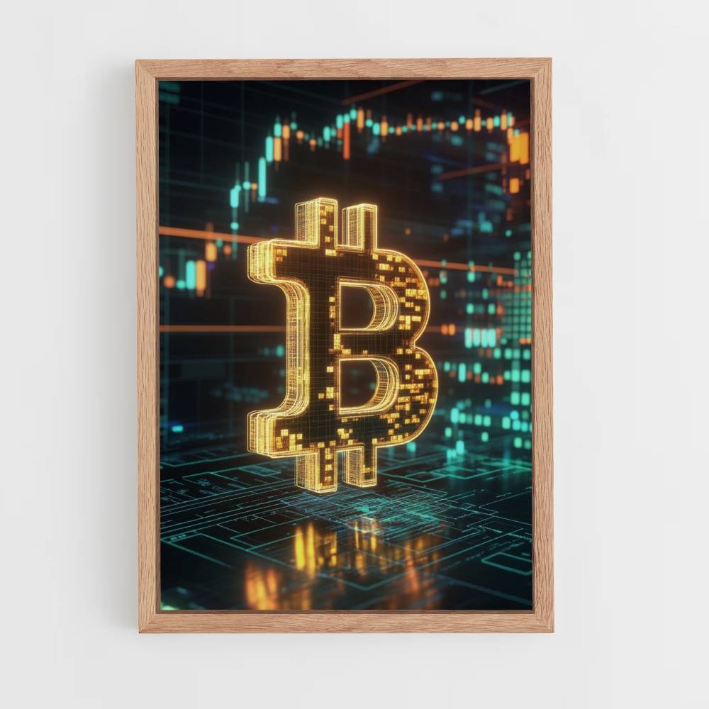 Póster Comercio de Bitcoin