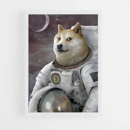 Póster Doge en el espacio