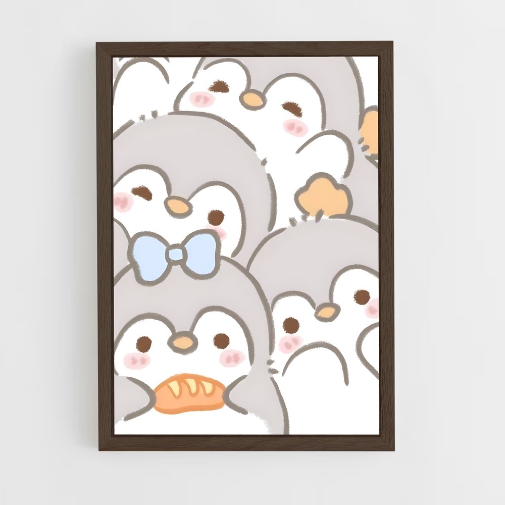 cute-animals-12 cadre Bois foncé