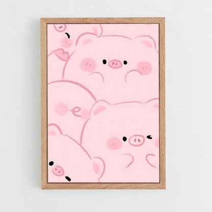 cute-animals-19 cadre Bois clair