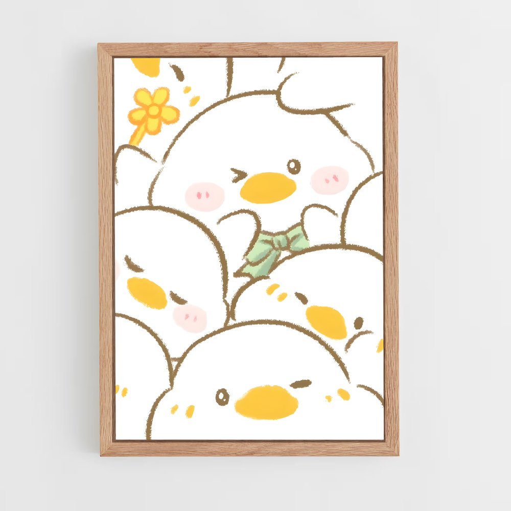 cute-animals-23 cadre Bois clair