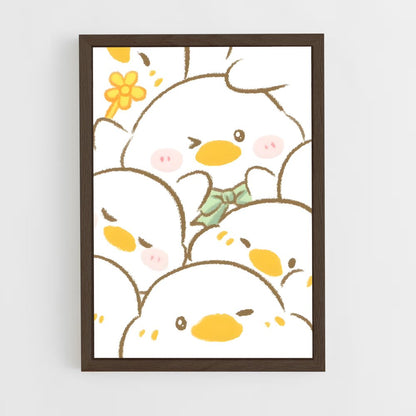 cute-animals-23 cadre Bois foncé