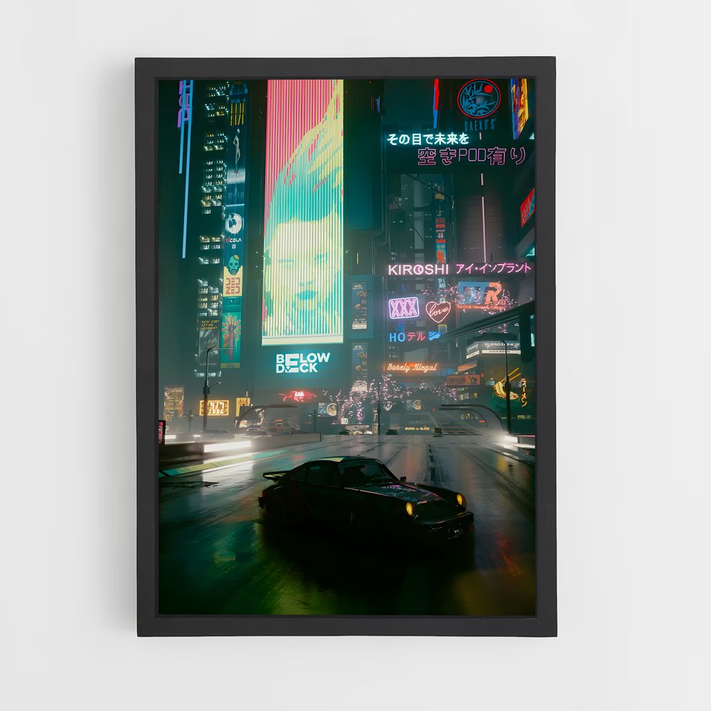 cyberpunk-7 cadre Noir