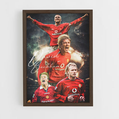 david-beckham-24 cadre Bois foncé