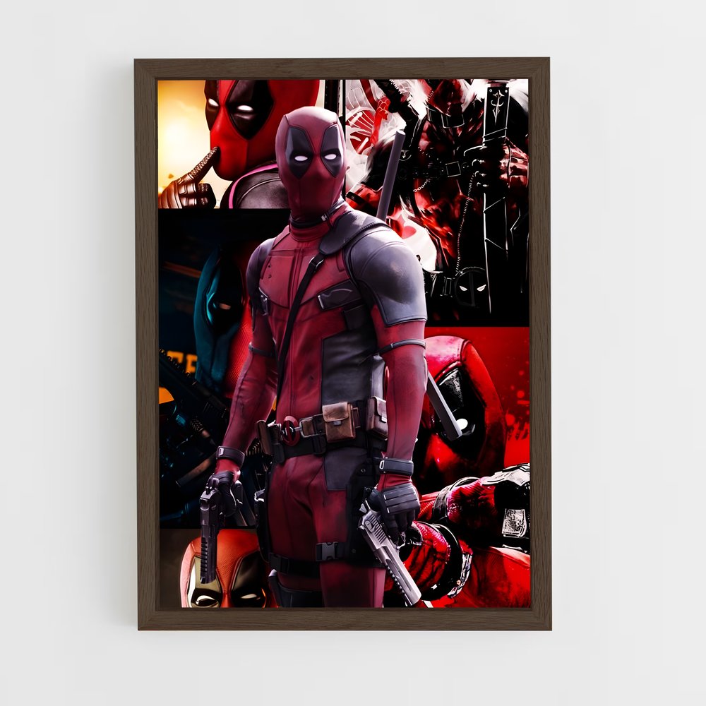 deadpool-6 cadre Bois foncé