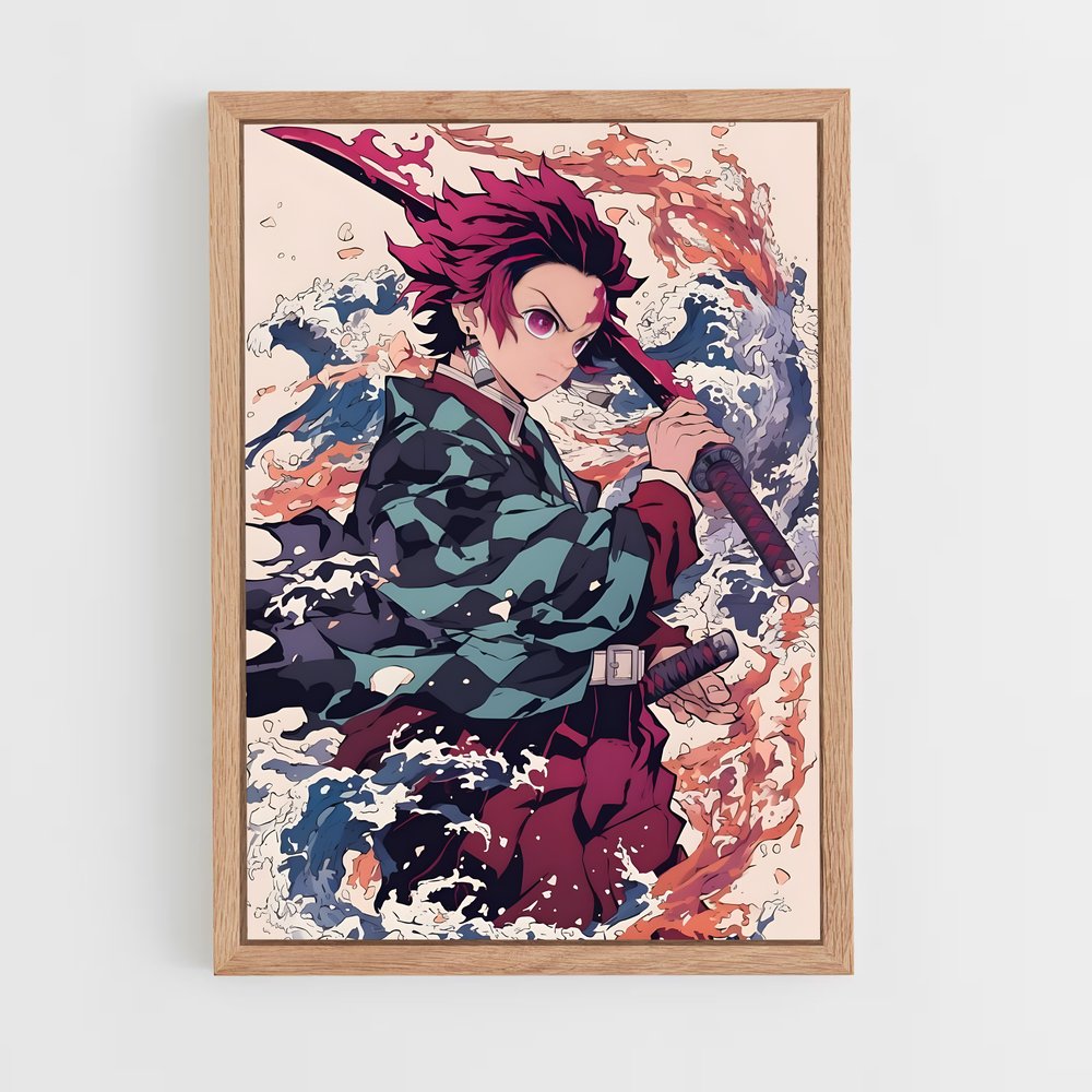 demon-slayer-11 cadre Bois clair
