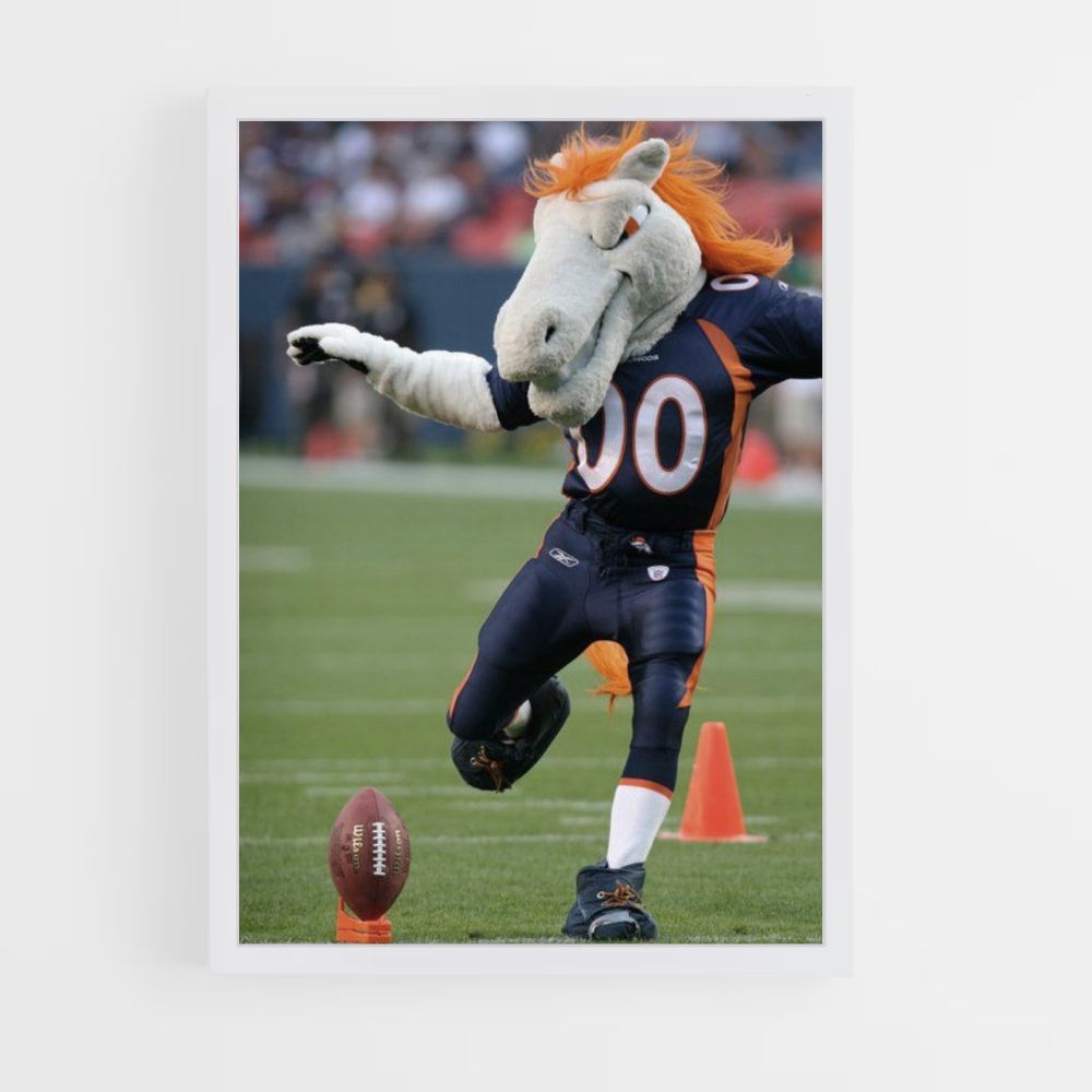 Mascota de los Denver Broncos Póster