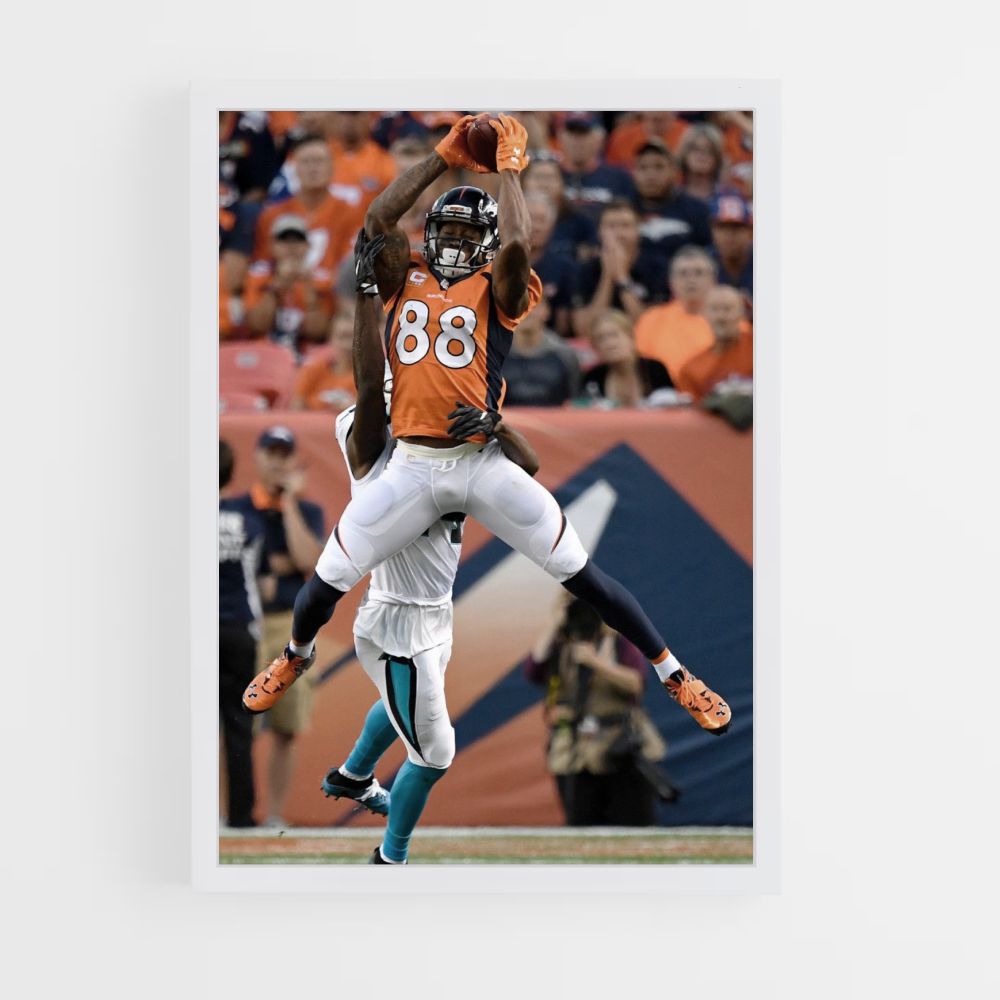 Receptor de los Denver Broncos Póster