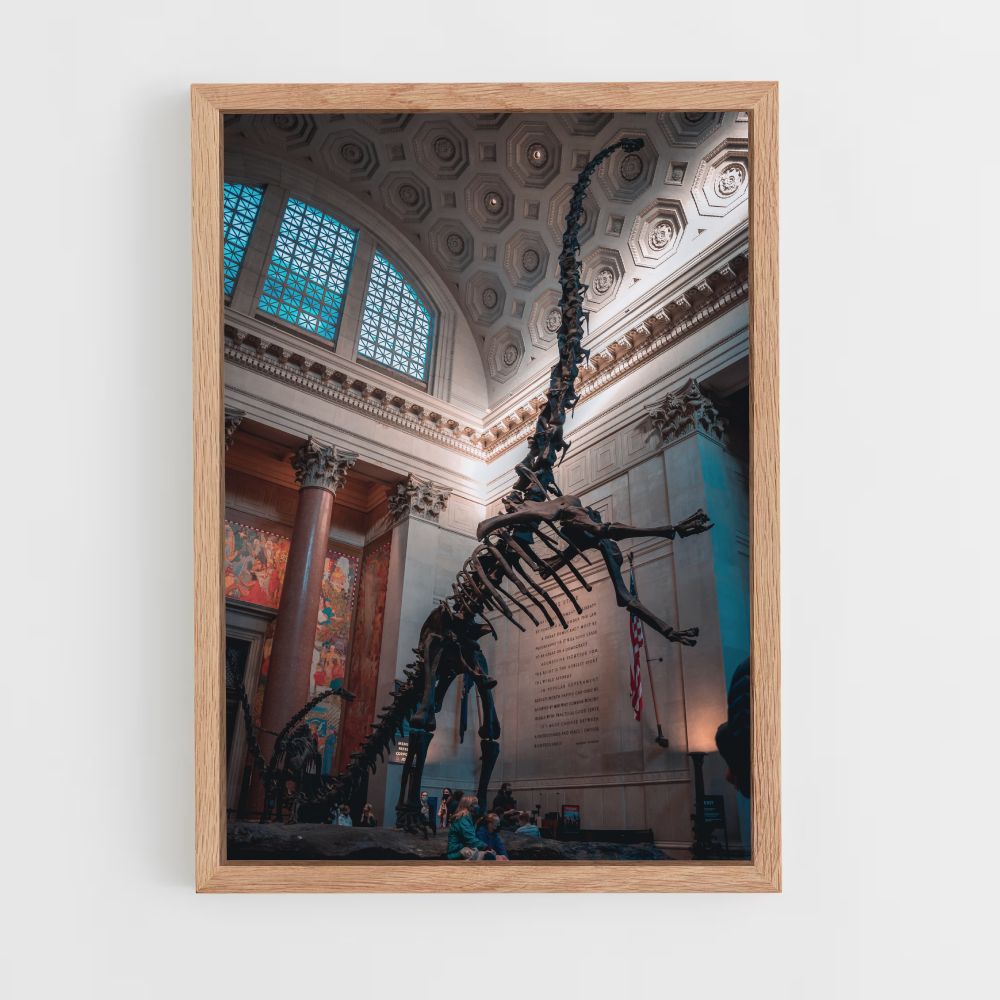 Esqueleto de diplodocus Póster