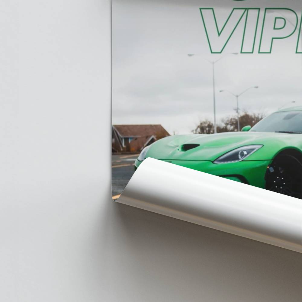 Póster Dodge Viper verde