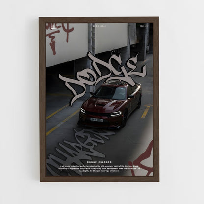dodge-4 cadre Bois foncé