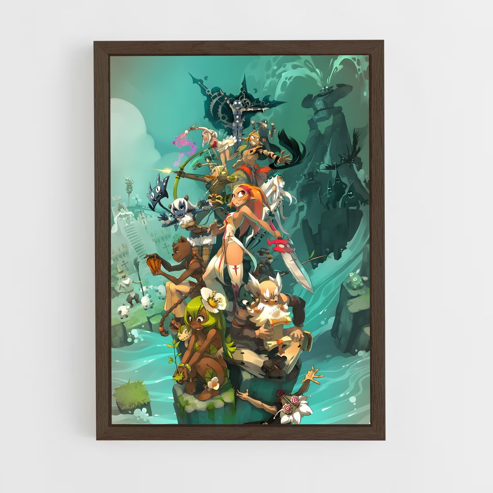 dofus-5 cadre Bois foncé
