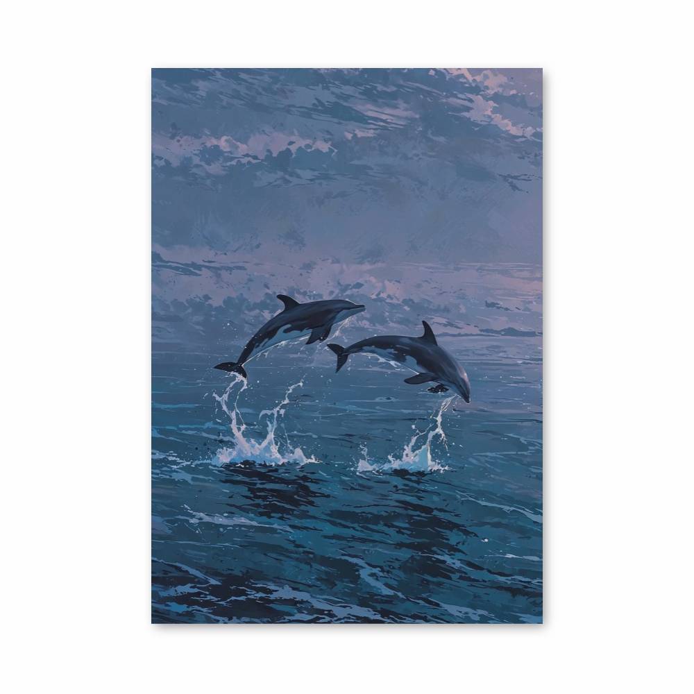 Poster Dauphins Dessins