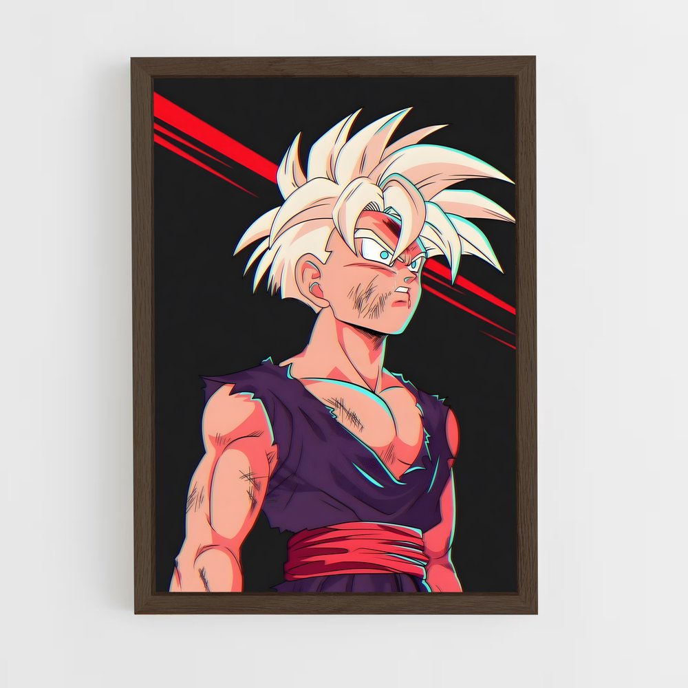 dragon-ball-1 cadre Bois foncé