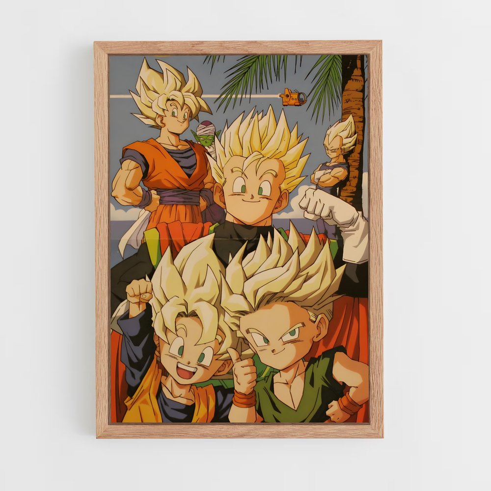 dragon-ball-11 cadre Bois clair