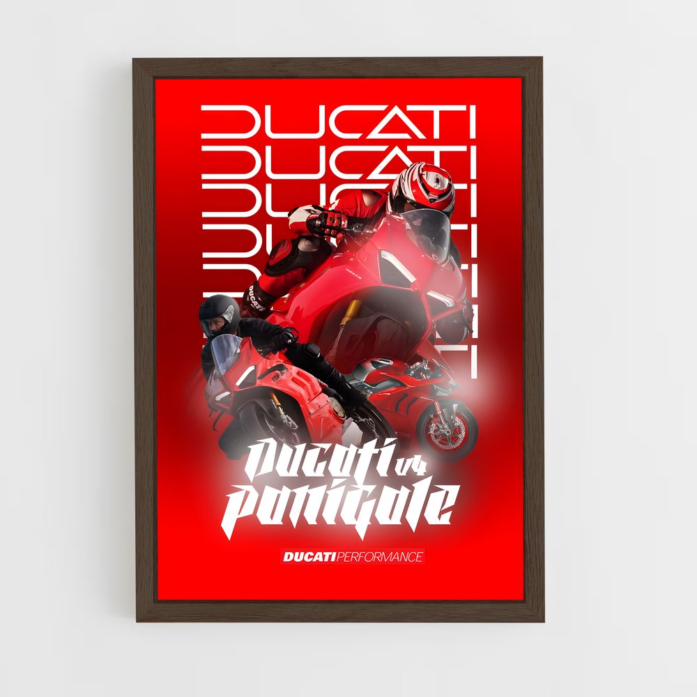 ducati-4 cadre Bois foncé