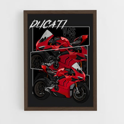 ducati-8 cadre Bois foncé
