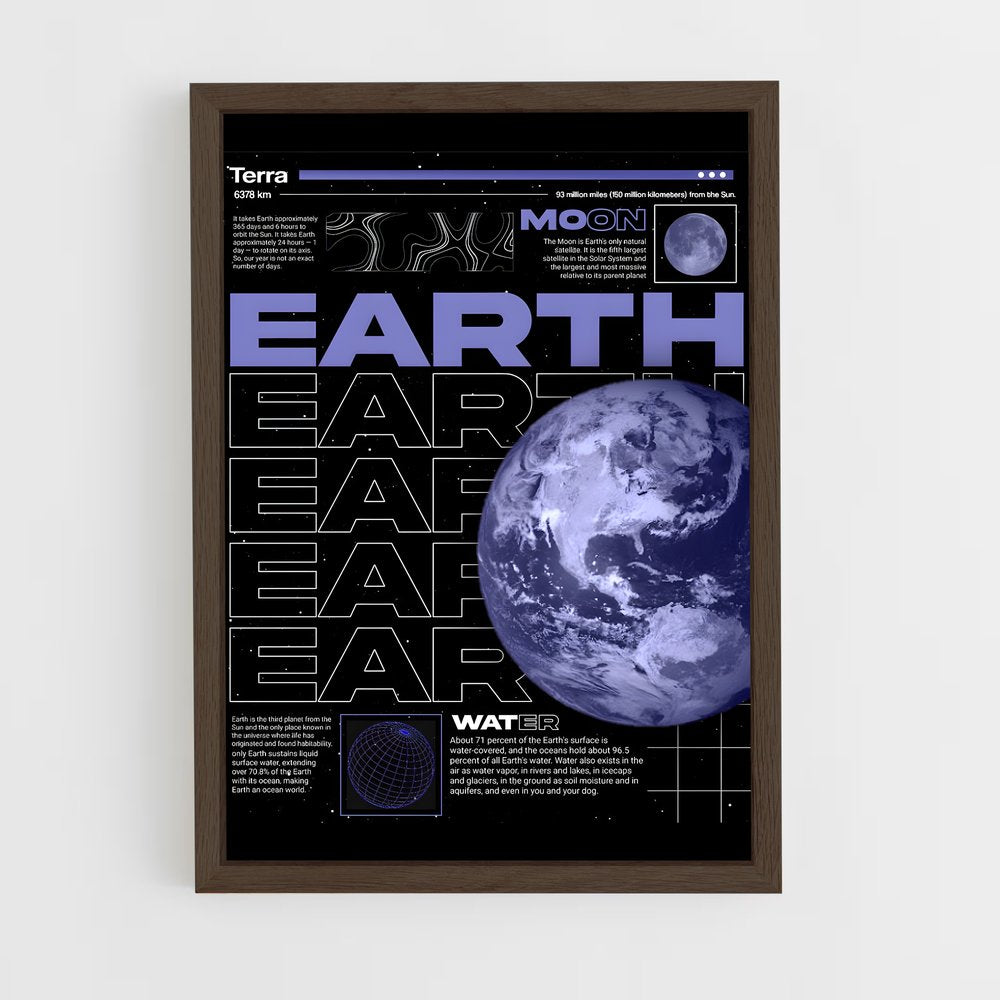 earth-10 cadre Bois foncé