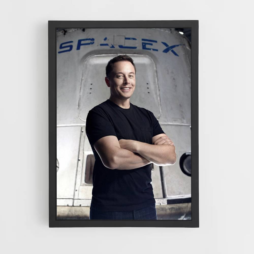 Póster Space X Elon Musk