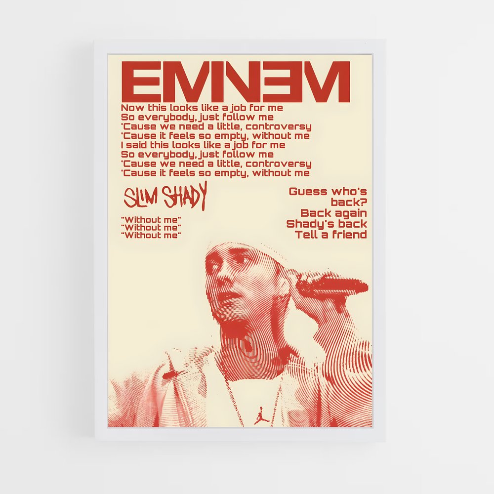eminem-10 cadre Blanc