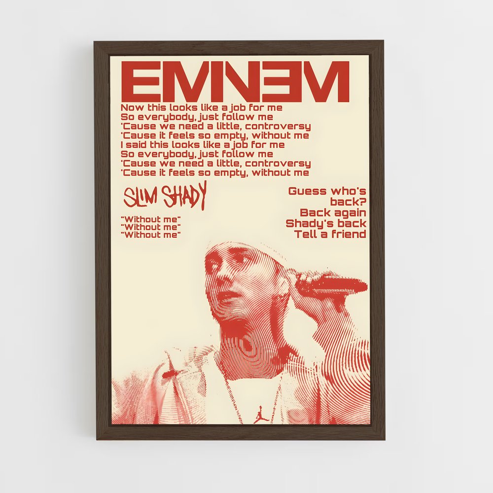 eminem-10 cadre Bois foncé