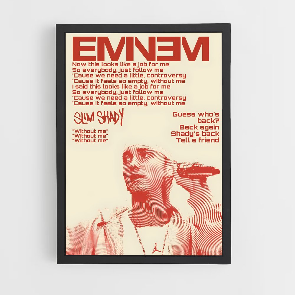 eminem-10 cadre Noir