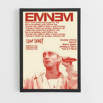 eminem-10 cadre Noir