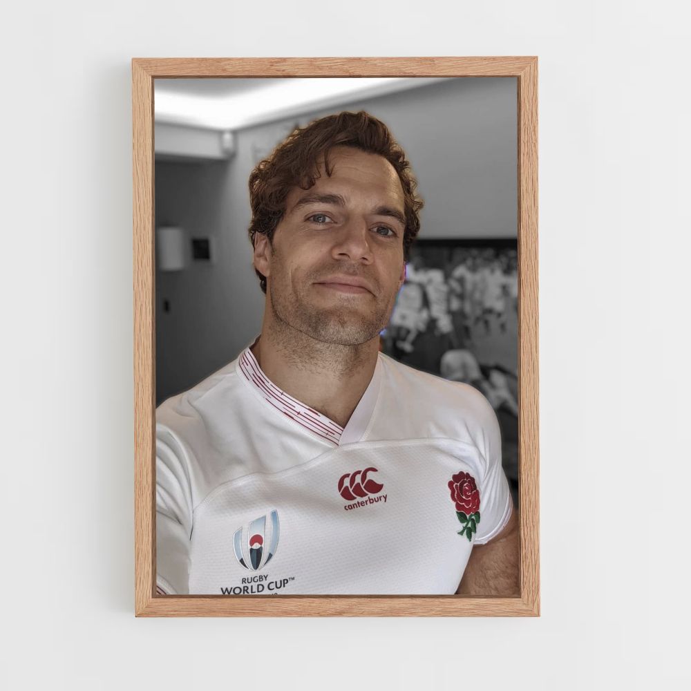 Póster Henry Cavill Inglaterra Rugby