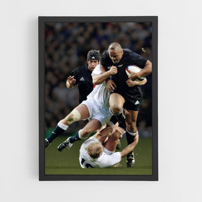 Póster Inglaterra Rugby Tackle