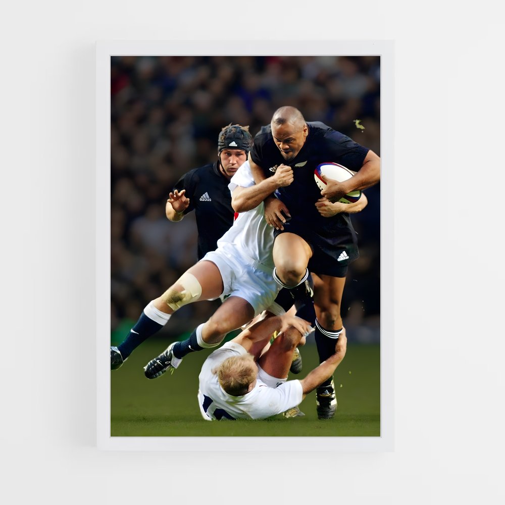 england-rugby-5 cadre Blanc