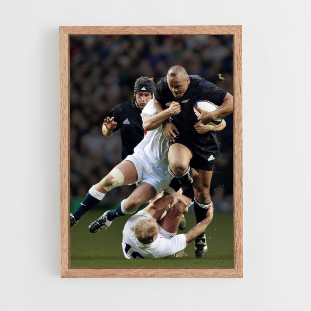 Póster Inglaterra Rugby Tackle