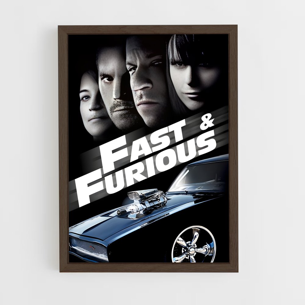 fast-and-furious-6 cadre Bois foncé
