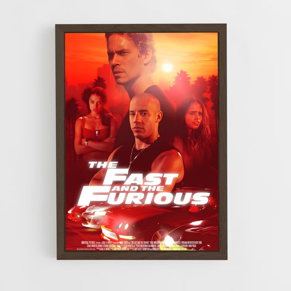 fast-and-furious-8 cadre Bois foncé