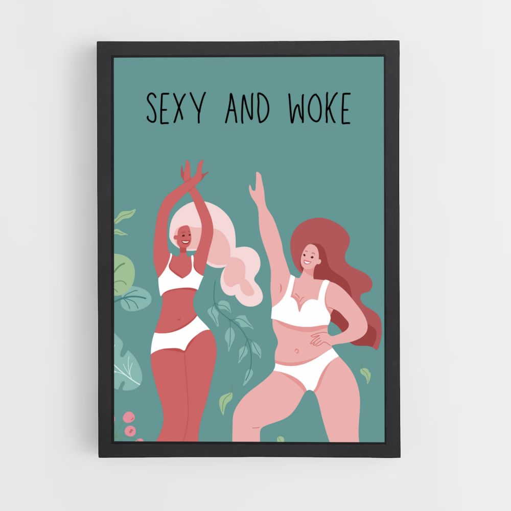 Póster Sexy y despertada.