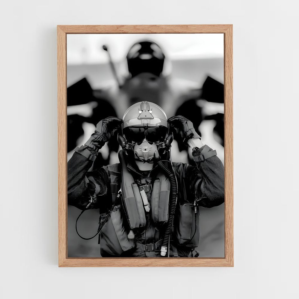 fighter-pilot-4 cadre Bois clair