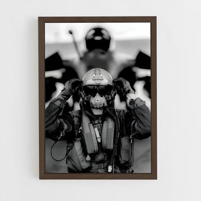 fighter-pilot-4 cadre Bois foncé
