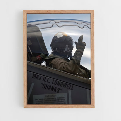 fighter-pilot-6 cadre Bois clair